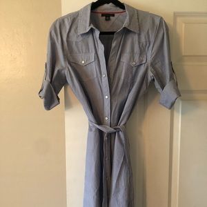 Tommy Hilfiger Striped Collared Dress